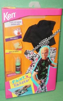 Mattel - Barbie - Paint 'n Dazzle - Ken Fashion - Black T-shirt - Outfit